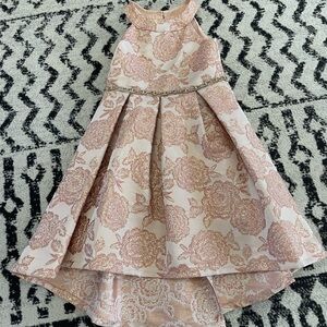 Elegant Pink Floral Kids Dress
